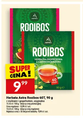 Herbata Astra Rooibos oryginalna promocja w Twój Market