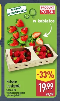 Truskawki polskie promocja w Aldi