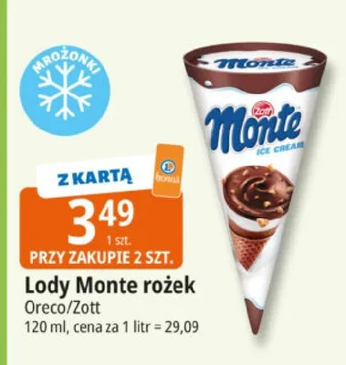 Lody rożek Oreco promocja w Leclerc