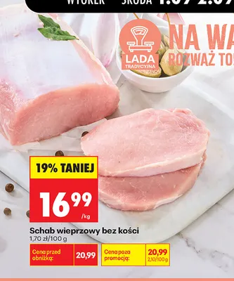 Schab wieprzowy bez kości promocja w Biedronka