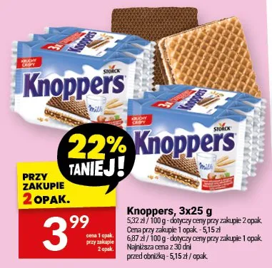 Wafelek Knoppers promocja w Twój Market