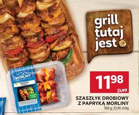 Szaszłyk drobiowy z papryką Morliny promocja w Stokrotka