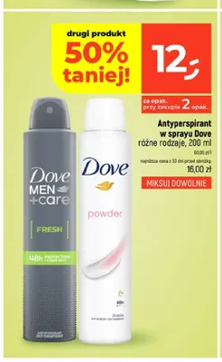 Antyperspirant w sprayu Dove promocja w Dealz