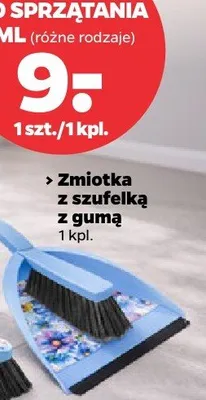 Zmiotka z szufelką z gumą york promocja w Netto