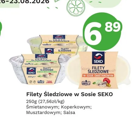 Filety śledziowe w sosie musztardowym Seko promocja w Limonka