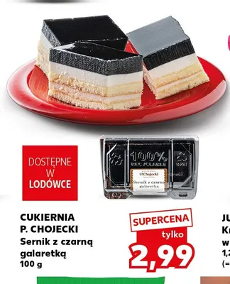 Sernik z czarną galaretką Cukiernia P. Chojecki promocja w Kaufland