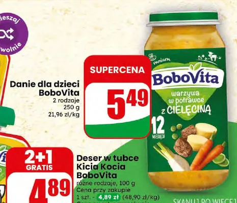 Danie dla dzieci BoboVita promocja w Dino