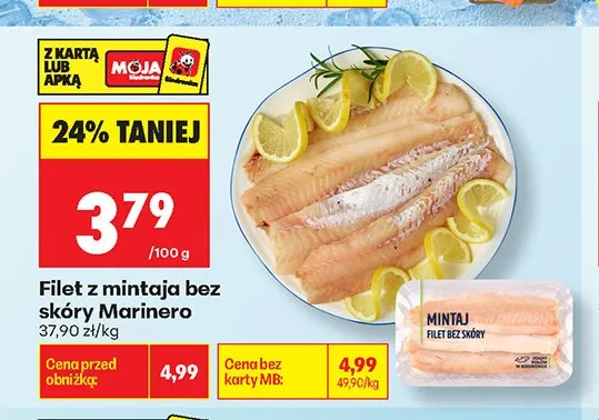 Filet z mintaja bez skóry Marinero promocja w Biedronka
