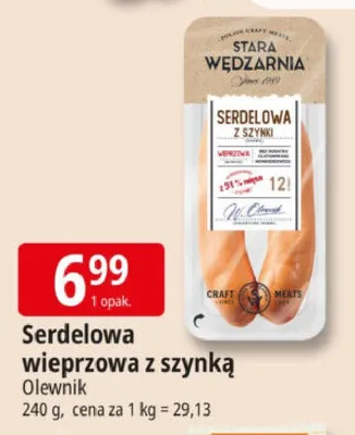 Serdelowa wieprzowa z szynką promocja w Leclerc