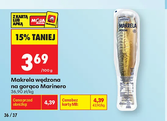 Makrela wędzona na gorąco Marinero promocja w Biedronka