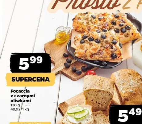 Focaccia z czarnymi oliwkami Netto promocja w Netto