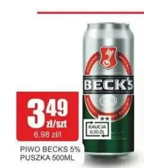 Piwo Beck's 5% promocja w Bingo