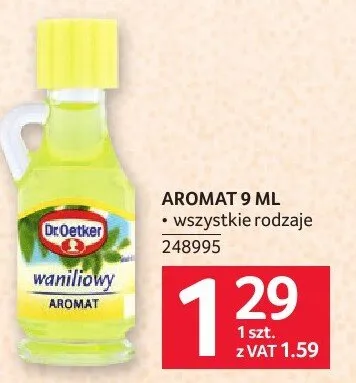 Aromat waniliowy Dr. Oetker 9 ml promocja w Selgros
