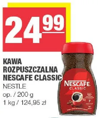 Kawa rozpuszczalna Nescafe Classic promocja w SPAR