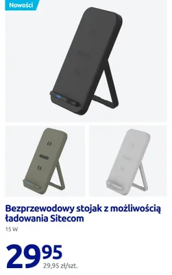 Bezprzewodowy stojak z możliwością ładowania Sitecom 15W promocja w Action