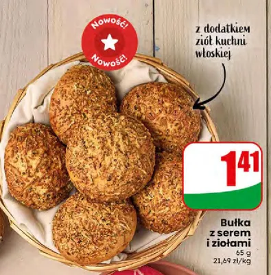 Bułka z serem i ziołami promocja w Dino