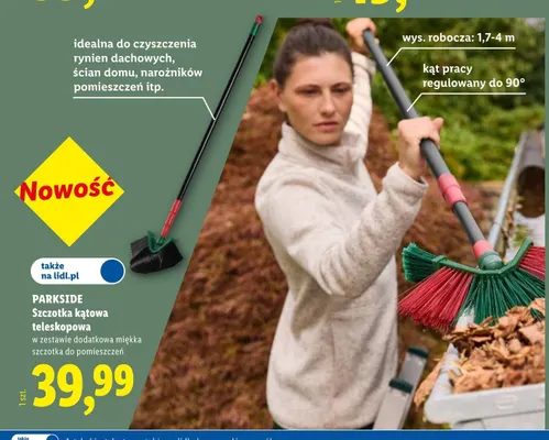 Szczotka kątowa teleskopowa Parkside promocja w Lidl