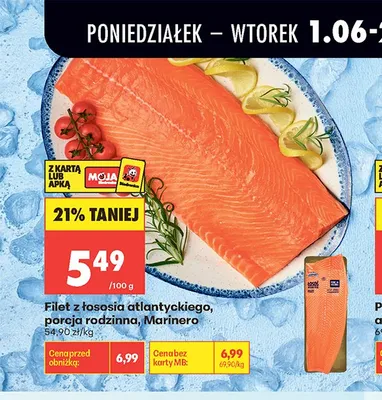 Filet z łososia atlantyckiego porcja rodzinna Marinero promocja w Biedronka