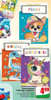 Kolorowanka koloruję i naklejam Dinozaury promocja w Dino