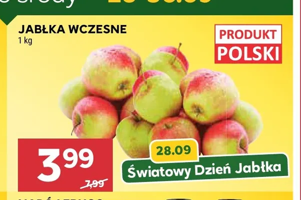 Jabłka wczesne promocja w Stokrotka