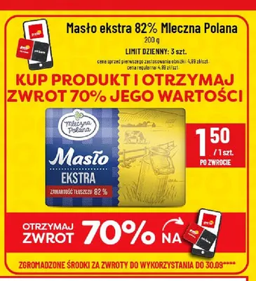 Masło ekstra Mleczna Polana 82% promocja w POLOmarket