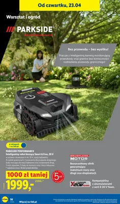 Robot koszący parkside performance inteligentny smart & free 20v promocja w Lidl