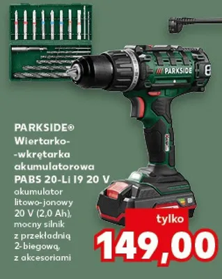Wiertarko-wkrętarka akumulatorowa PABS 20-Li I9 20 V Parkside promocja w Kaufland