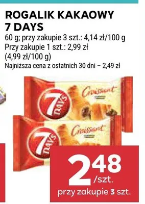 Rogalik kakaowy 7 days promocja w Stokrotka