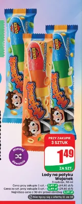 Lody na patyku Wojanek promocja w Dino