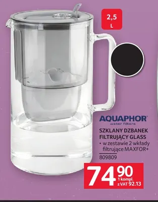 Szklany dzbanek filtrujący Glass Aquaphor promocja w Selgros