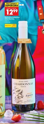 Wino białe półwytrawne Exclusive Selection Chardonnay promocja w Biedronka