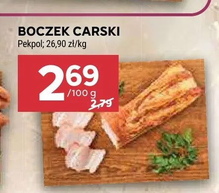 Boczek carski Pekpol promocja w Stokrotka