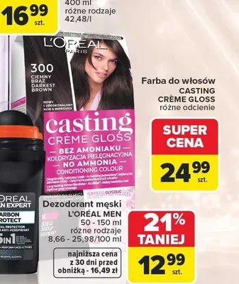 Farba do włosów L'Oréal Paris Casting Crème Gloss promocja w Carrefour Market