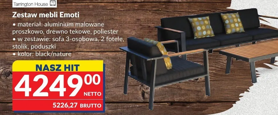 Zestaw mebli ogrodowych Emoti promocja w Makro