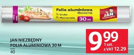 Folia aluminiowa Jan Niezbędny 30 m promocja w Selgros