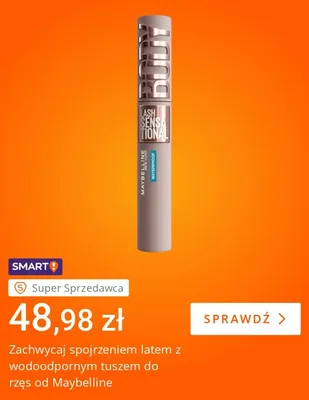 Tusz do rzęs Maybelline Lash Sensational Waterproof promocja w Allegro