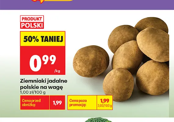 Ziemniaki jadalne polskie promocja w Biedronka