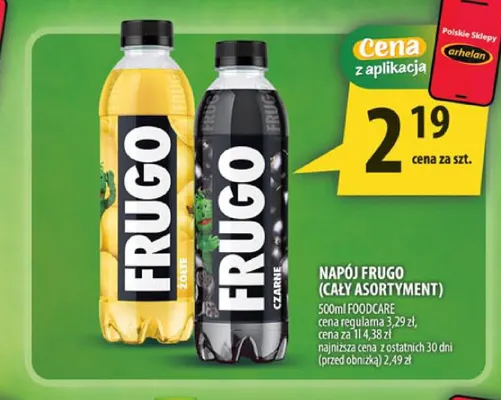 Napój Frugo żółte promocja w Arhelan