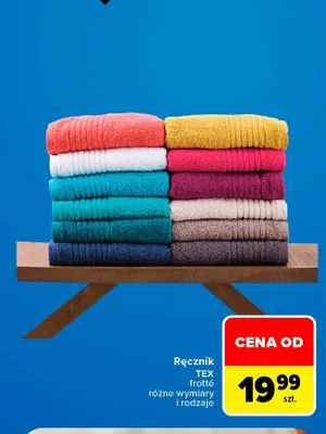 Ręcznik frotte Tex promocja w Carrefour