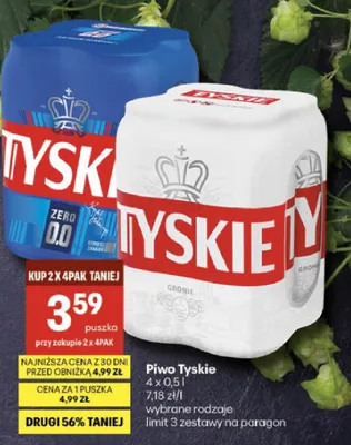 Piwo Tyskie Gronie promocja w Delikatesy Centrum