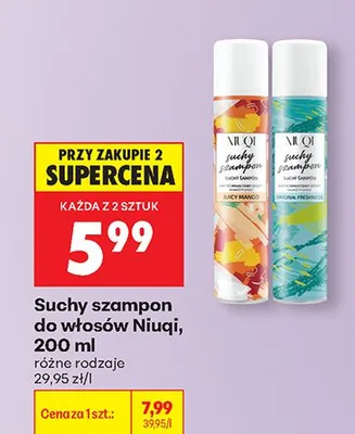 Suchy szampon do włosów juicy mango różne rodzaje promocja w Biedronka