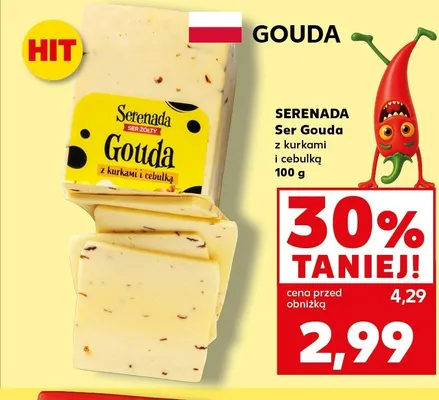 Ser Gouda z kurkami i cebulką Serenada promocja w Kaufland