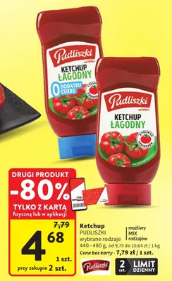 Ketchup łagodny wybrane rodzaje promocja w Intermarche