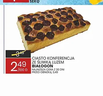 Ciasto konferencyjne ze śliwką luzem Białogoń promocja w Wafelek