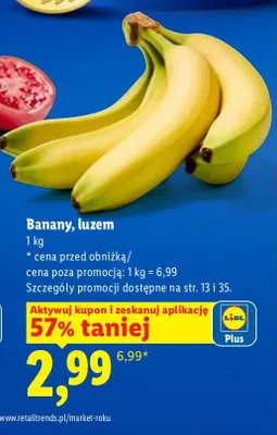 Banany luzem promocja w Lidl