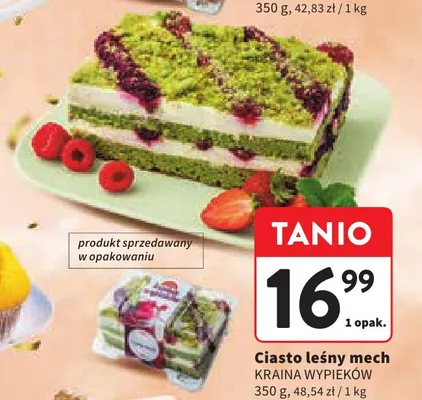 Ciasto leśny mech Kraina Wypieków promocja w Intermarche