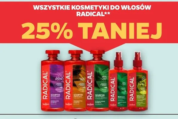 Kosmetyki do włosów Radical promocja w Netto