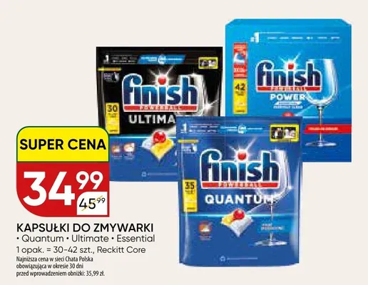 Kapsułki do zmywarki Finish Quantum promocja w Chata Polska
