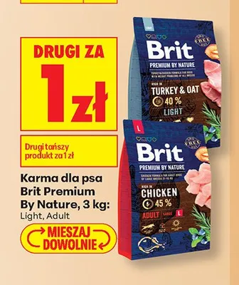Karma dla psa Brit Premium By Nature Light promocja w Biedronka