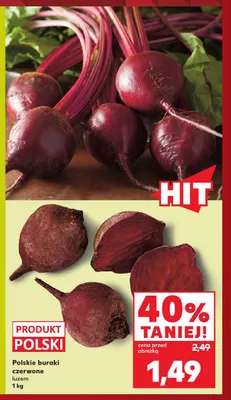 Buraki czerwone polskie promocja w Kaufland